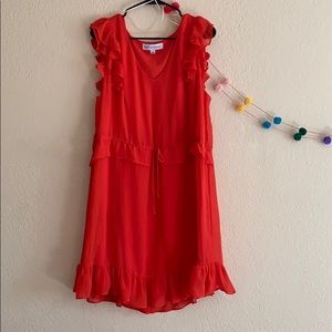 Emma & Michele Red Ruffle Dress